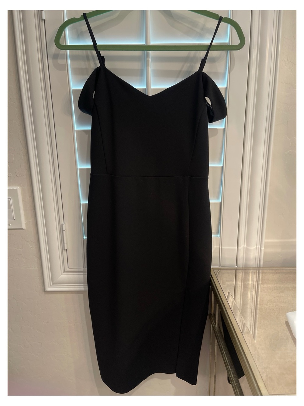 Express Black Off-the-Shoulder Midi Dress